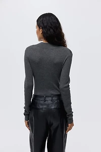 Haut en tricot côtelé