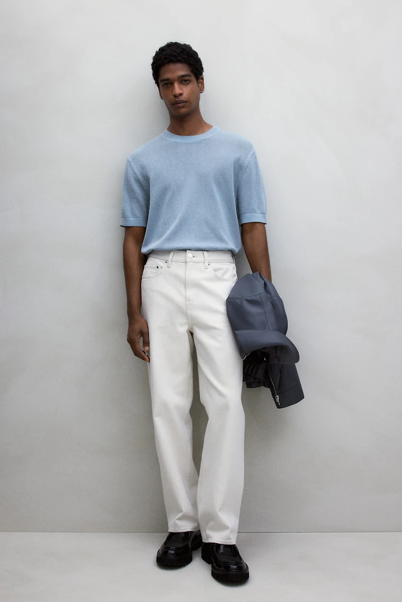 Regular Fit Hole-Knit T-Shirt