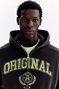 Veste imprimée grande taille avec capuche