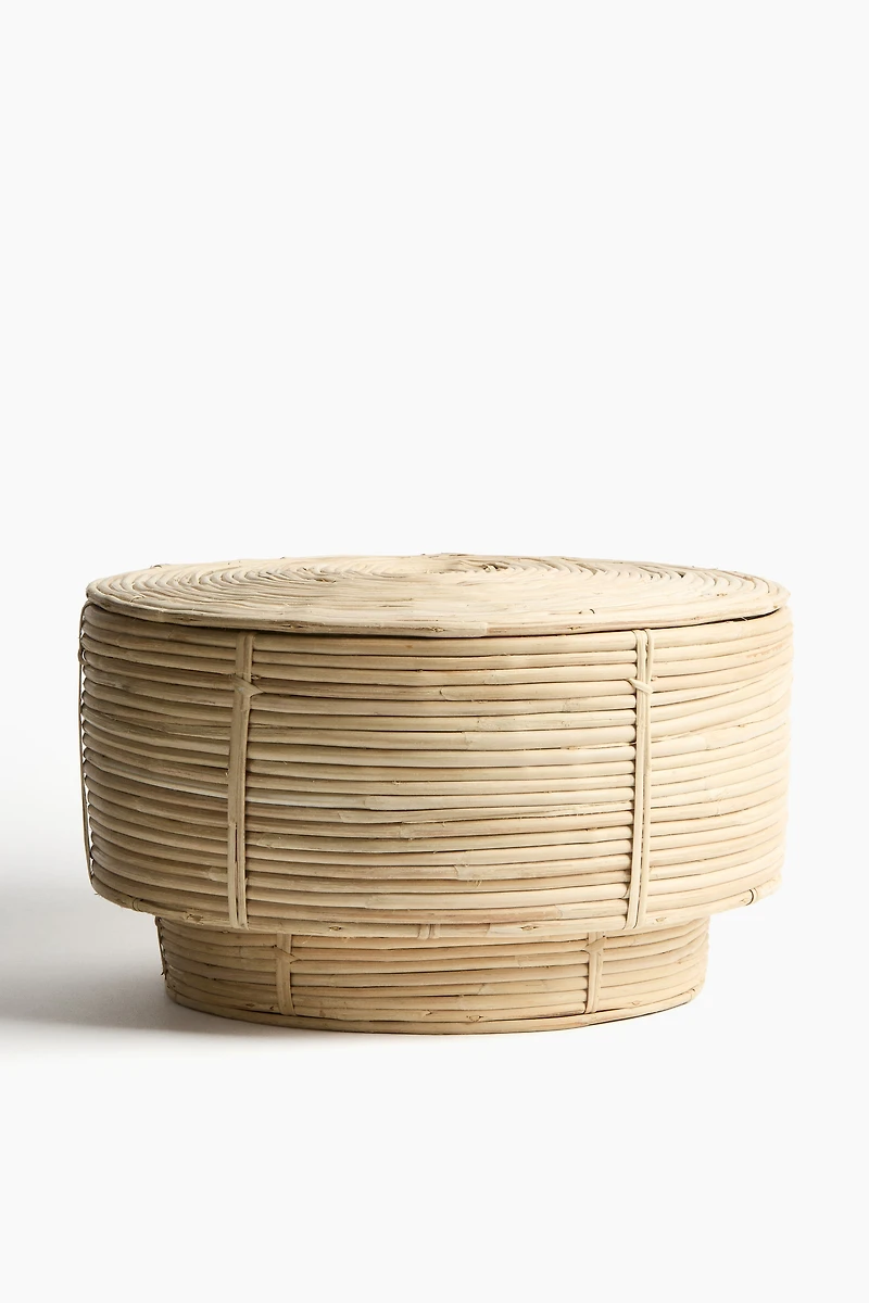 Low Rattan Storage Basket
