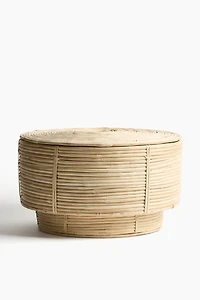 Low Rattan Storage Basket