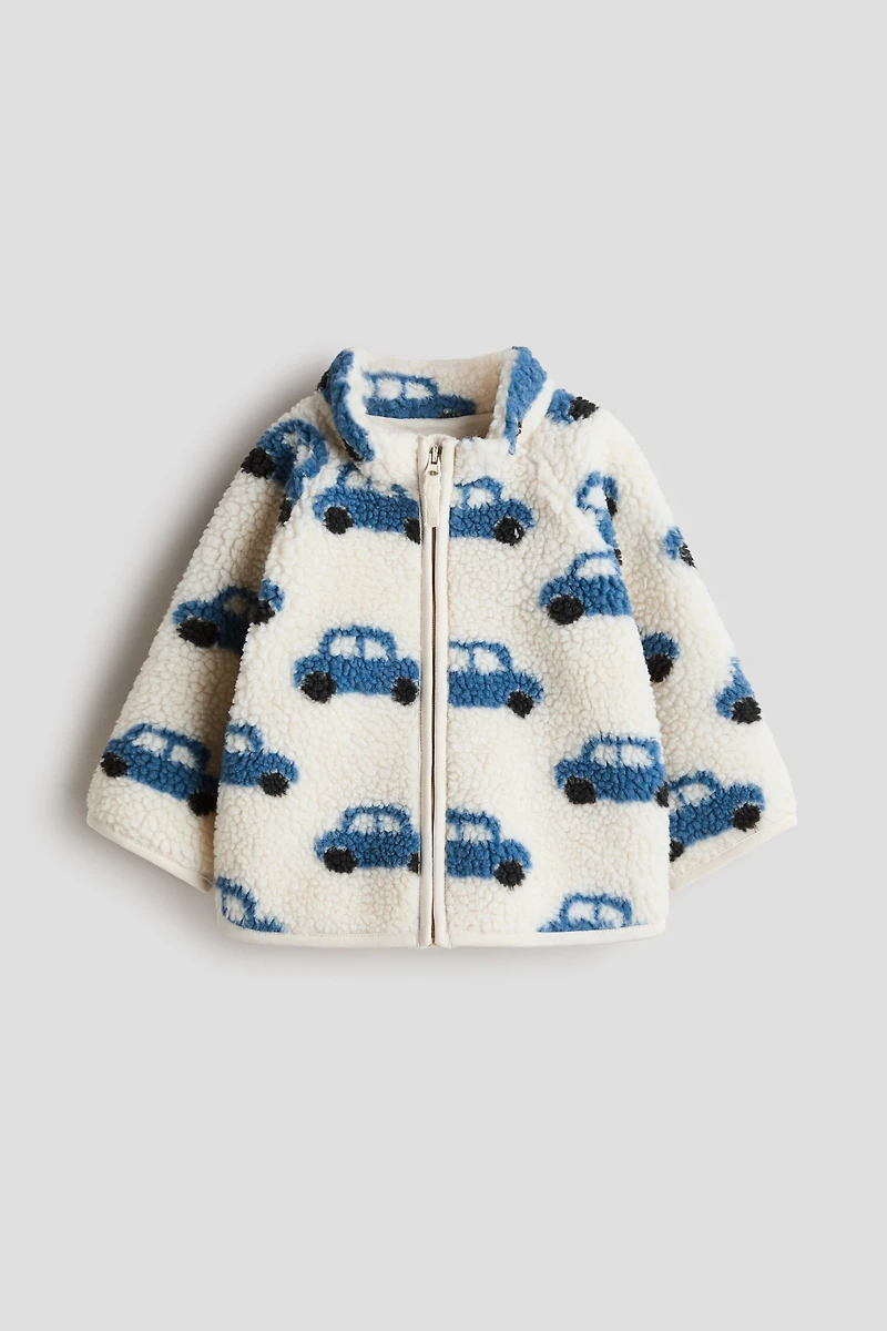 Printed Teddy Fleece Jacket