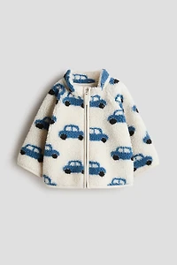Printed Teddy Fleece Jacket