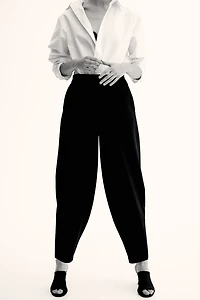 Jersey Barrel-Leg Pants