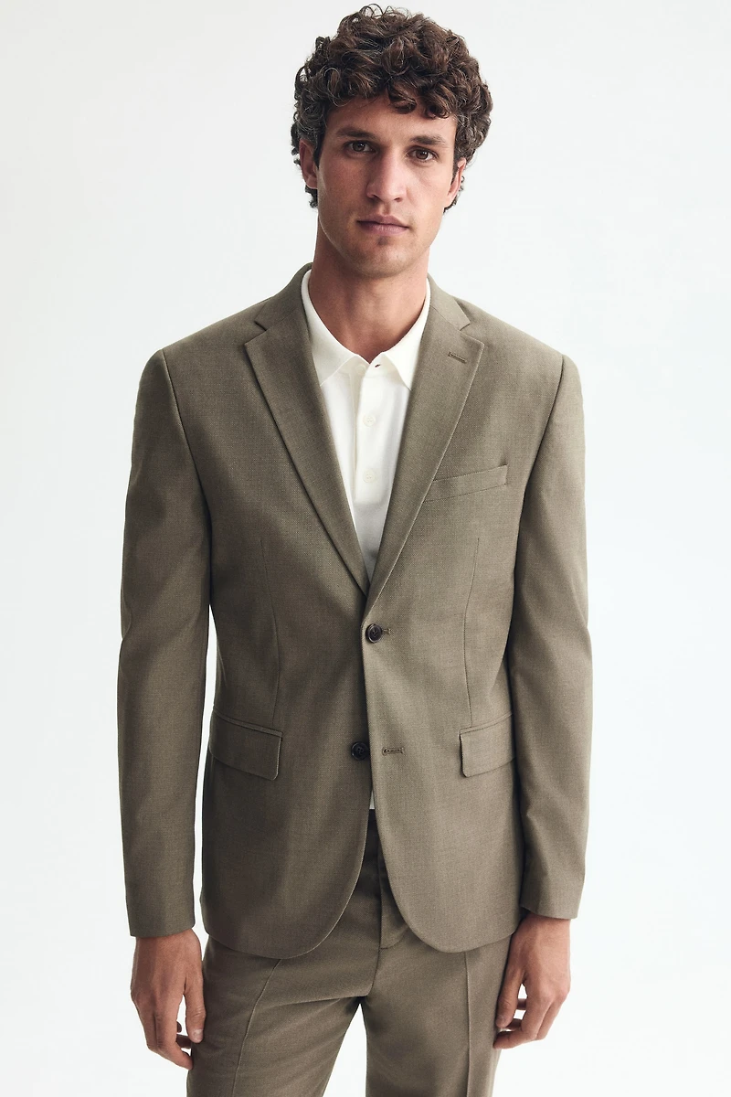 Slim-Fit Single-Breasted Jacket