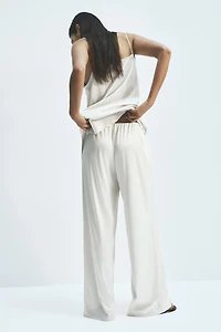 Textured Pull-On Pants