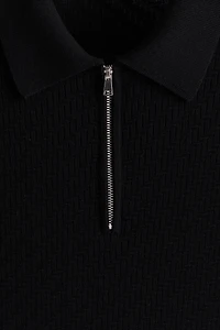 Slim-Fit Textured Polo Shirt