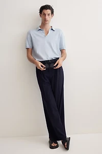 Regular-Fit Fine-Knit Polo Shirt