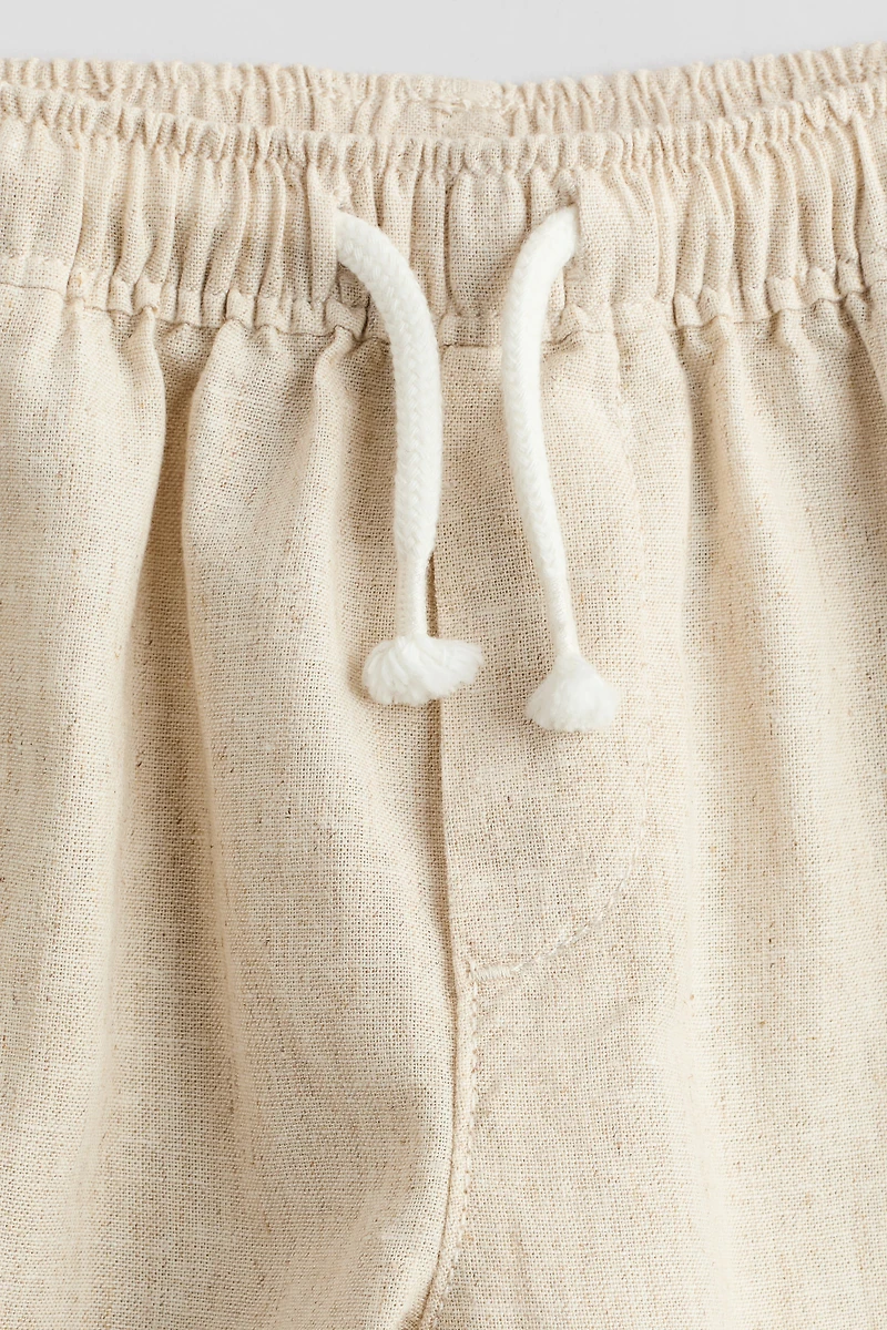 Linen-Blend Pants