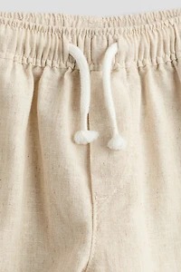 Linen-Blend Pants