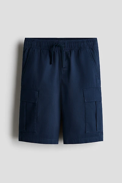 Cotton Twill Cargo Shorts