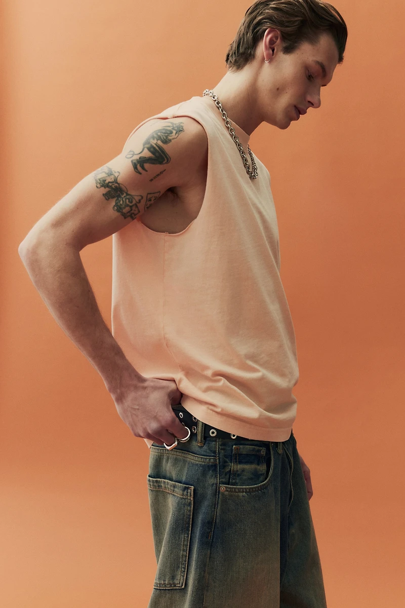 Regular-Fit Washed Tank Top