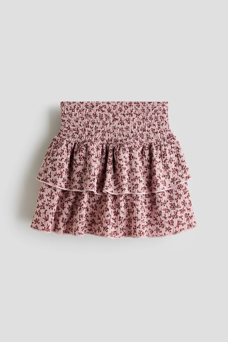 Patterned Tiered Skirt