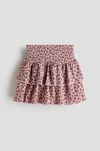 Patterned Tiered Skirt