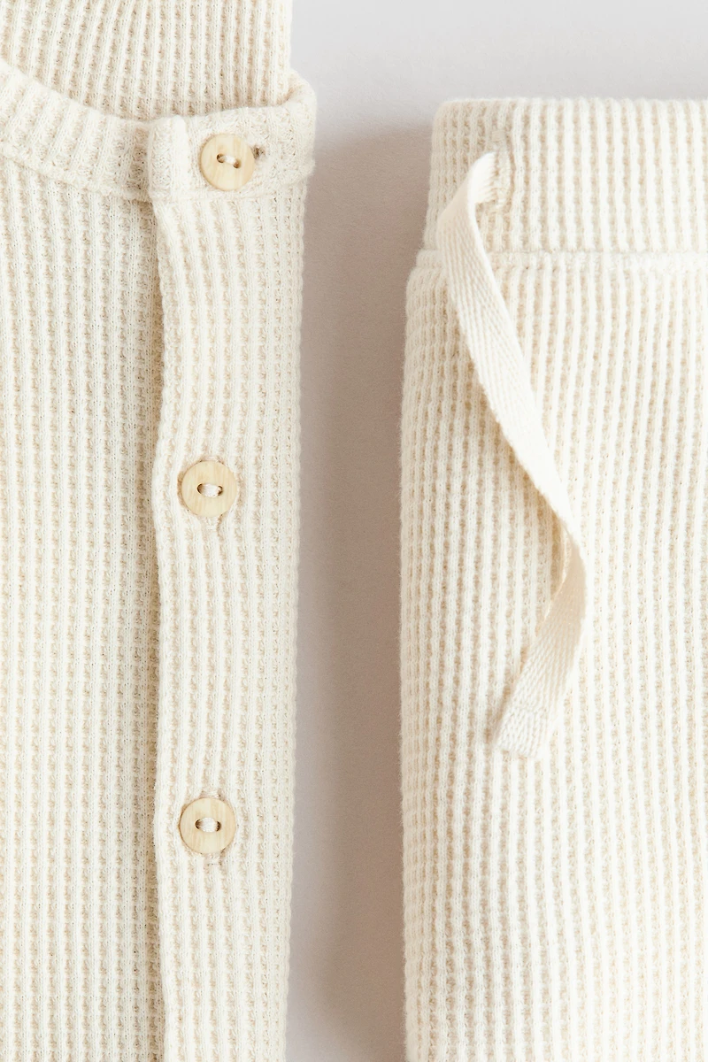2-Piece Waffled Cotton Set