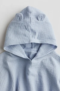 Poncho de bain en mousseline coton