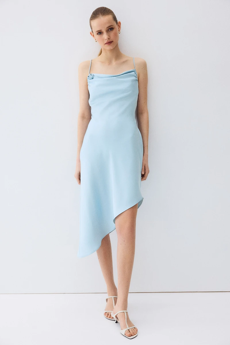 Asymmetric Satin Dress
