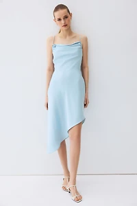 Asymmetric Satin Dress