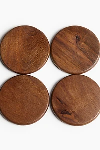 4-Pack Mango Wood Coasters