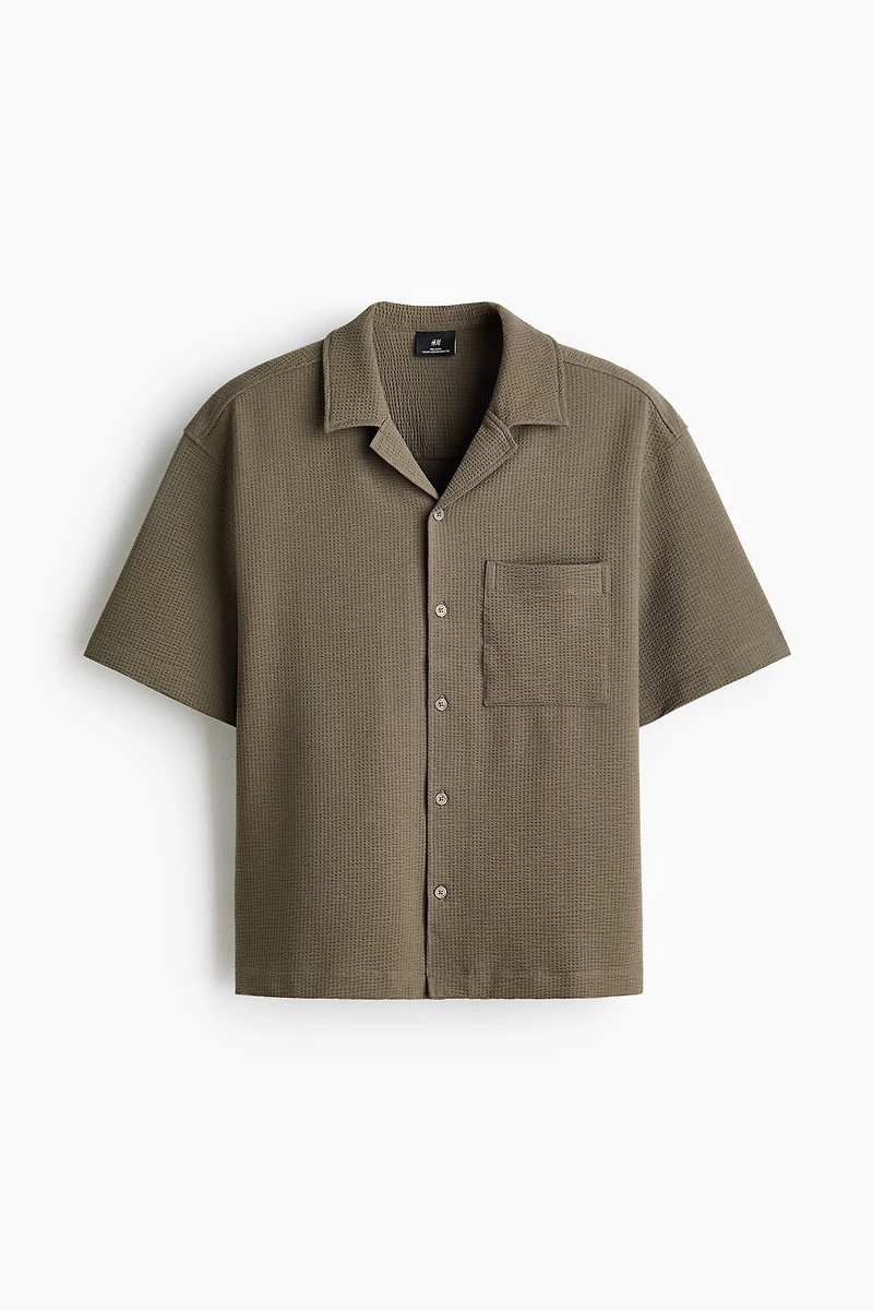 Relaxed-Fit Waffled Resort Shirt