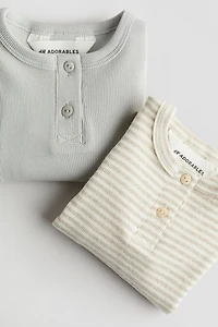 2-pack Cotton Henley Shirts