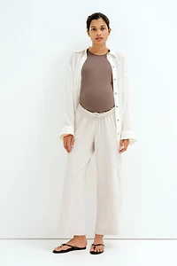 MAMA Before & After Linen-Blend Pants