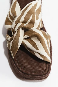 Cotton Espadrille Sandals