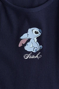 Cotton Top with Printed Motif