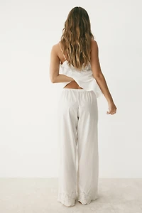 Pyjama en coton avec dentelle