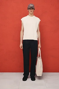 Relaxed-Fit Poplin Pants