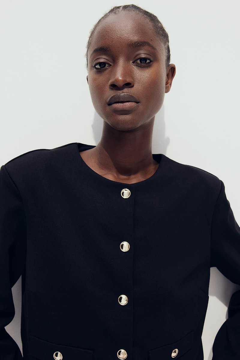 Shoulder-Pad Cardigan