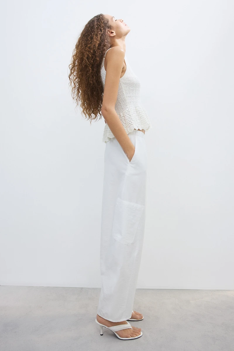 Balloon-Leg Cargo Pants