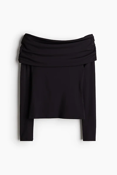 Haut épaules nues froncé