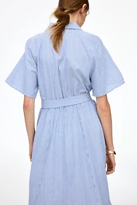 Robe chemise avec ceinture à nouer