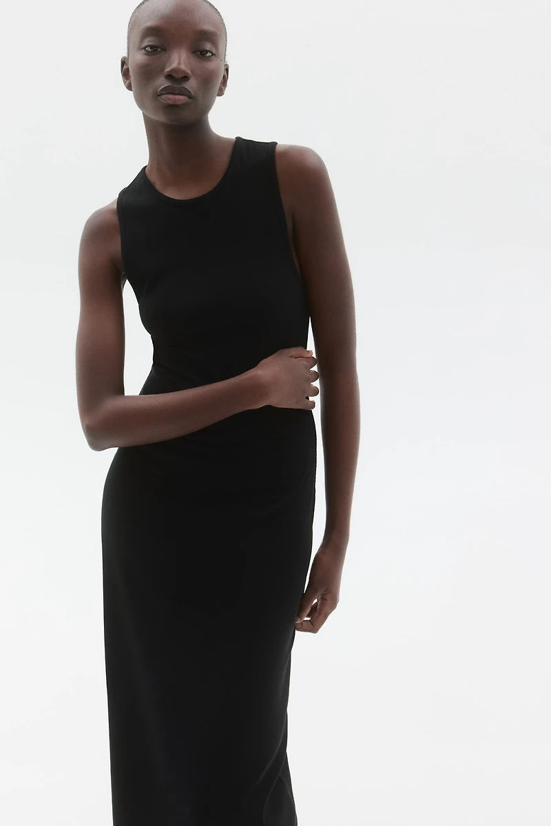 Rib-Knit Maxi Dress