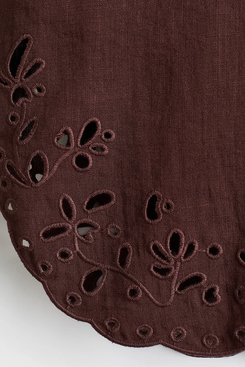 Beach Shirt with Eyelet Embroidery