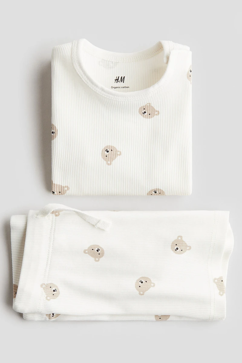 2-piece Ribbed Cotton Set
