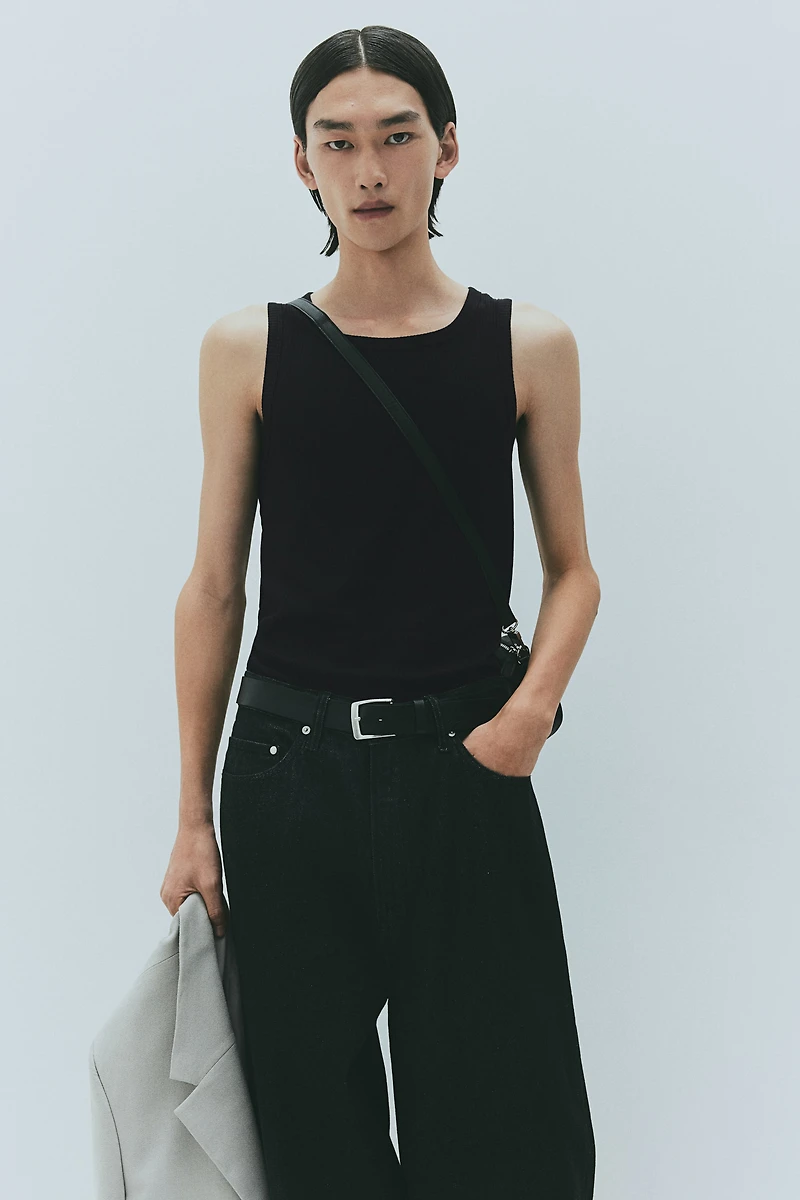 Slim-Fit Ribbed Tank Top