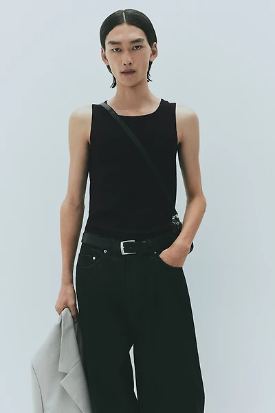 Slim-Fit Ribbed Tank Top