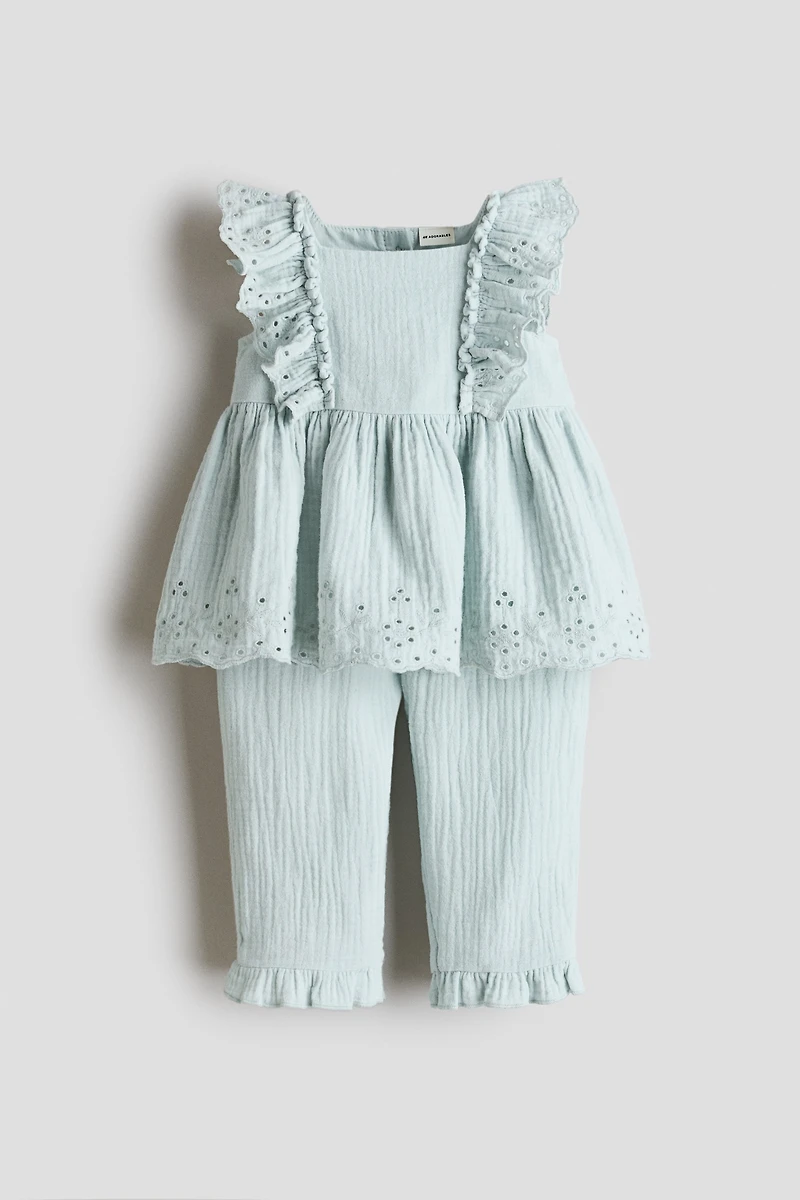 Ensemble 2 pièces en mousseline de coton