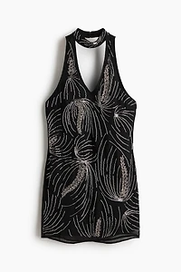 Robe ornée à dos dénudé