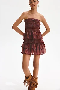 Tiered Chiffon Mini Skort