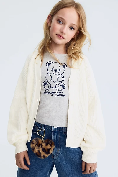 Rib-Knit Cardigan
