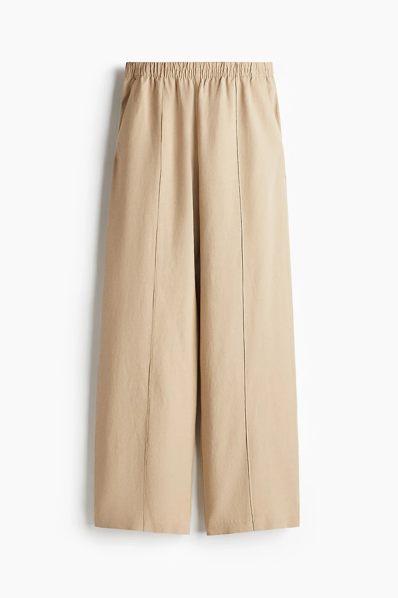 Linen-Blend Pants