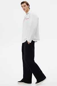 Wide-Leg Cotton Joggers