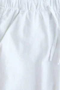 Linen-Blend Drawstring Pants