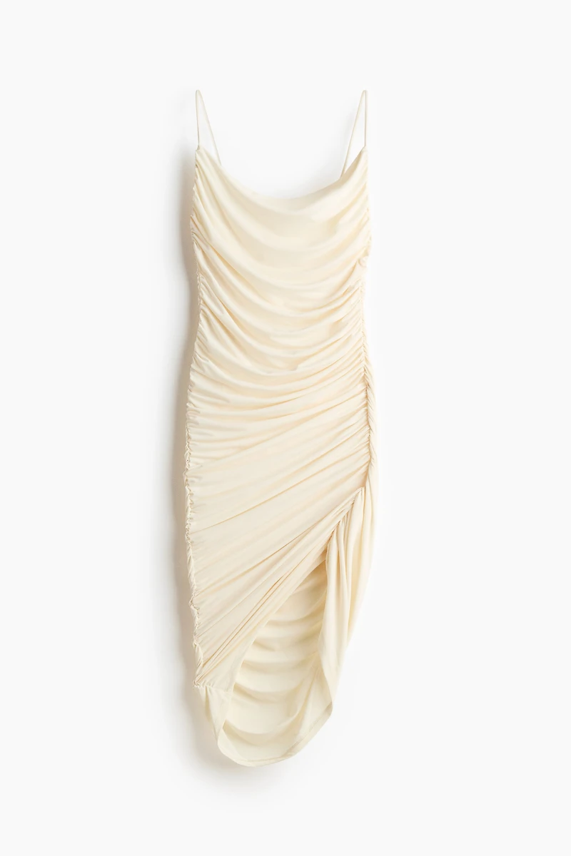 Robe à effet drapé avec bretelles fines