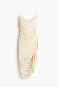 Robe à effet drapé avec bretelles fines