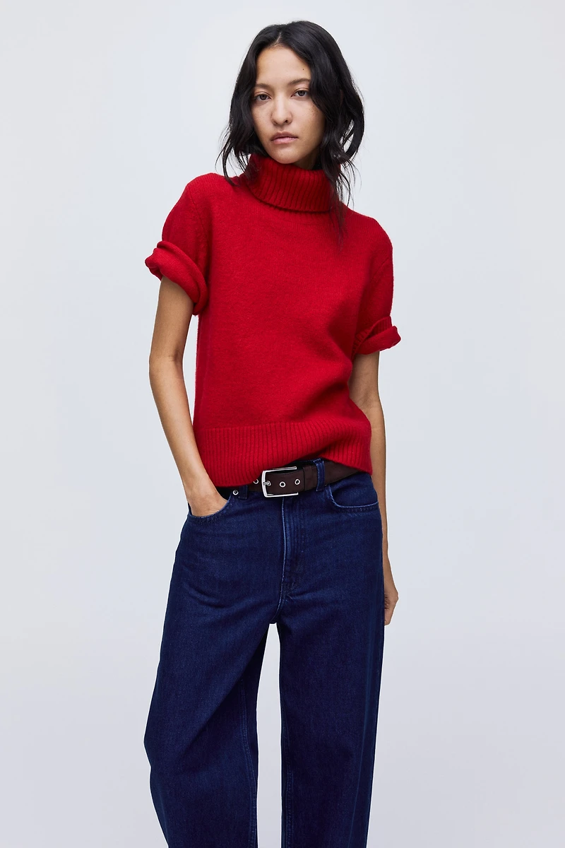 Knit Turtleneck Top