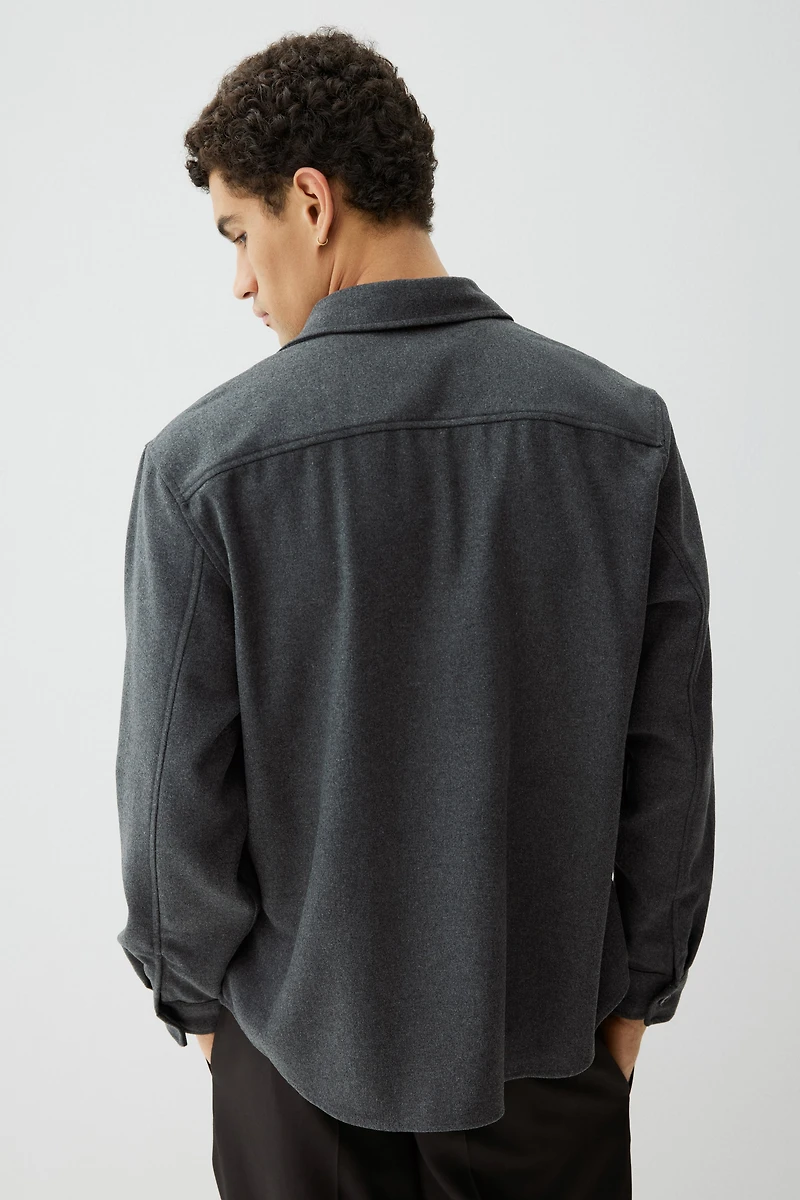 Regular Fit Felted Overshirt
